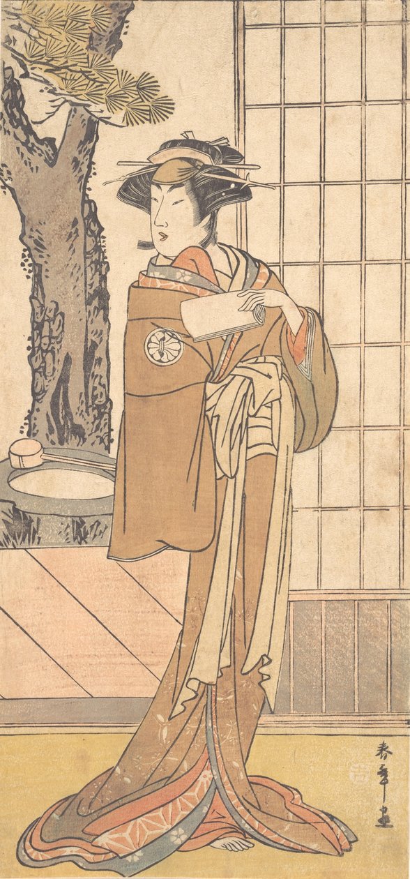 演员濑川菊之助 第三次担任花魁，约1780年。 作者 春庄