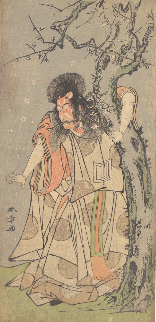担任宫廷贵族的第五代市川团十郎，1773年 作者 春庄