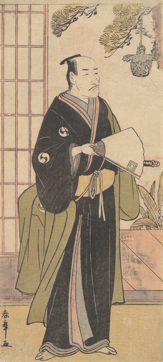 1783年6月，第五代市川团十郎在扮演小越有之助的角色。 作者 春庄