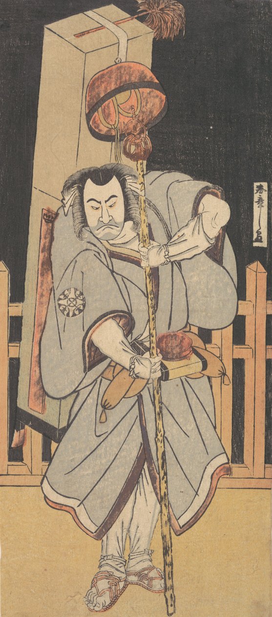 第一幅《中村中藏》，作为一个站在夜色中的禄蠹，1780年。 作者 春庄