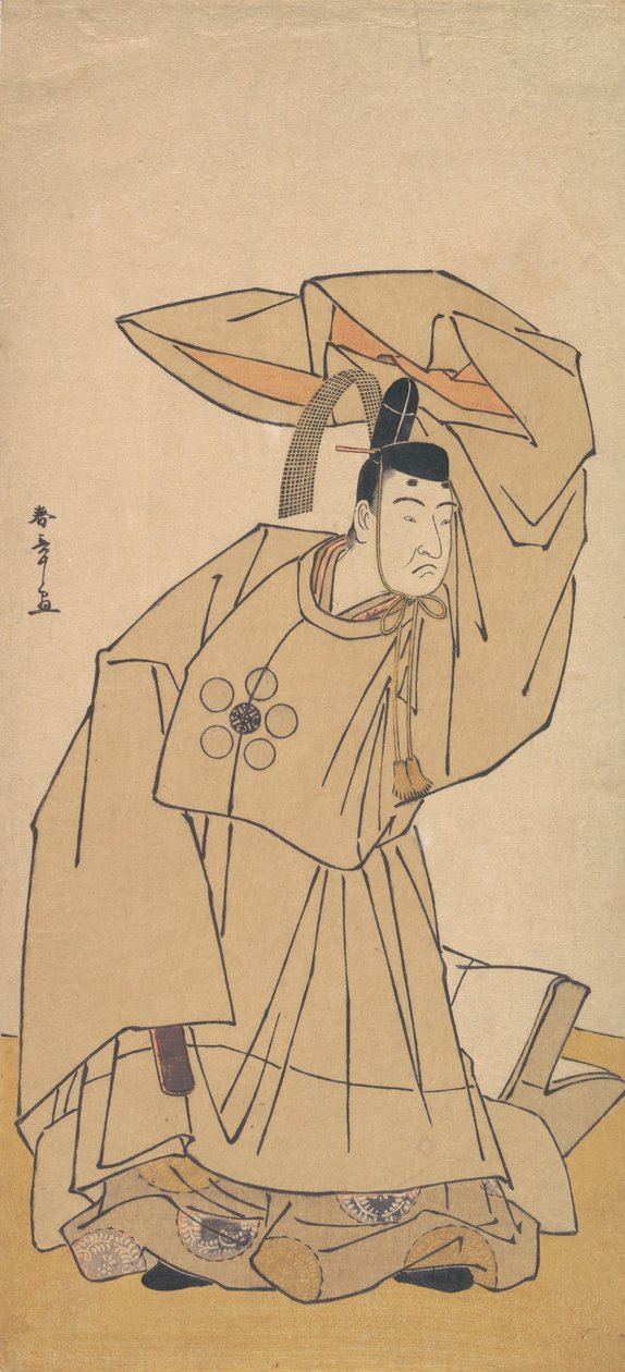 第一任中村中正在关东煮的角色，1780年。 作者 春庄