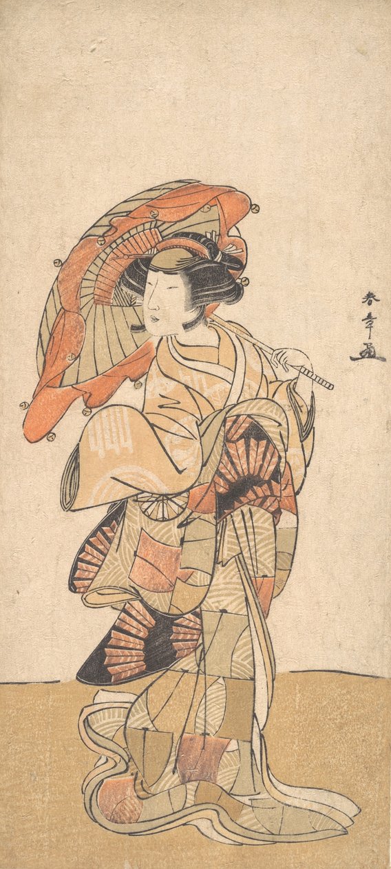 第一张中村富三郎作为女舞者的照片，日期为1778年10月或11月。 作者 春庄