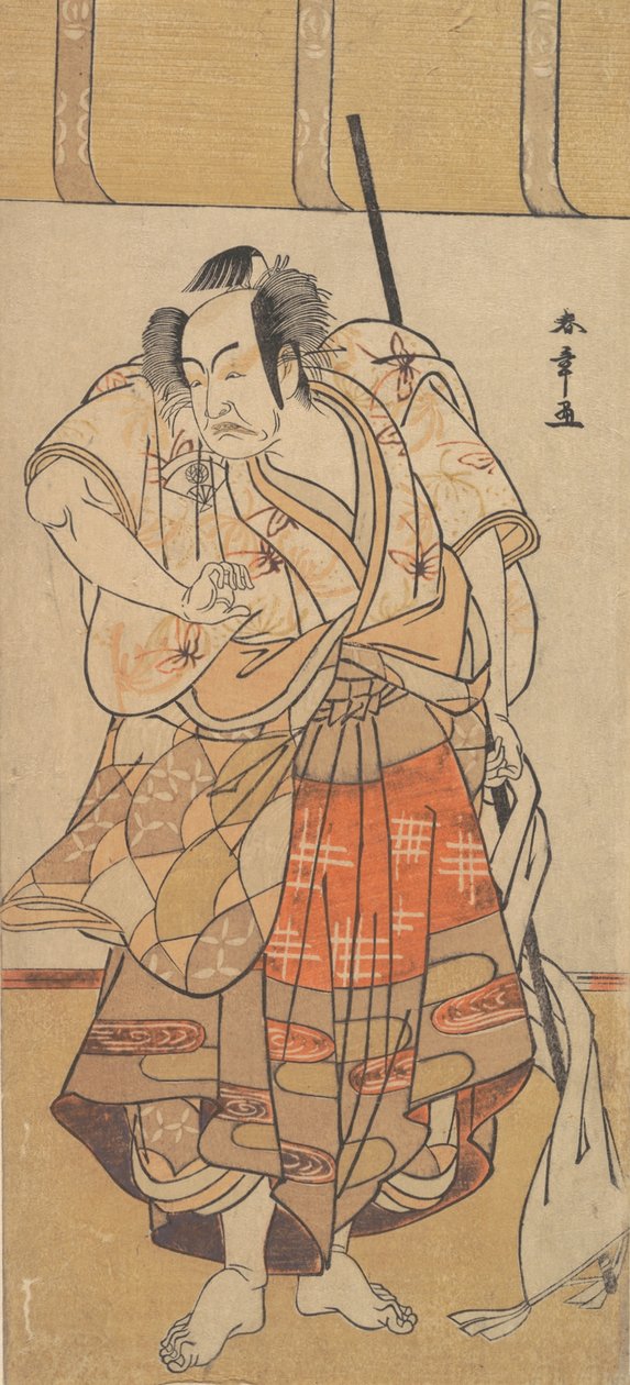第一代大野江菊五郎作为一个愤怒的人，约1772年。 作者 春庄