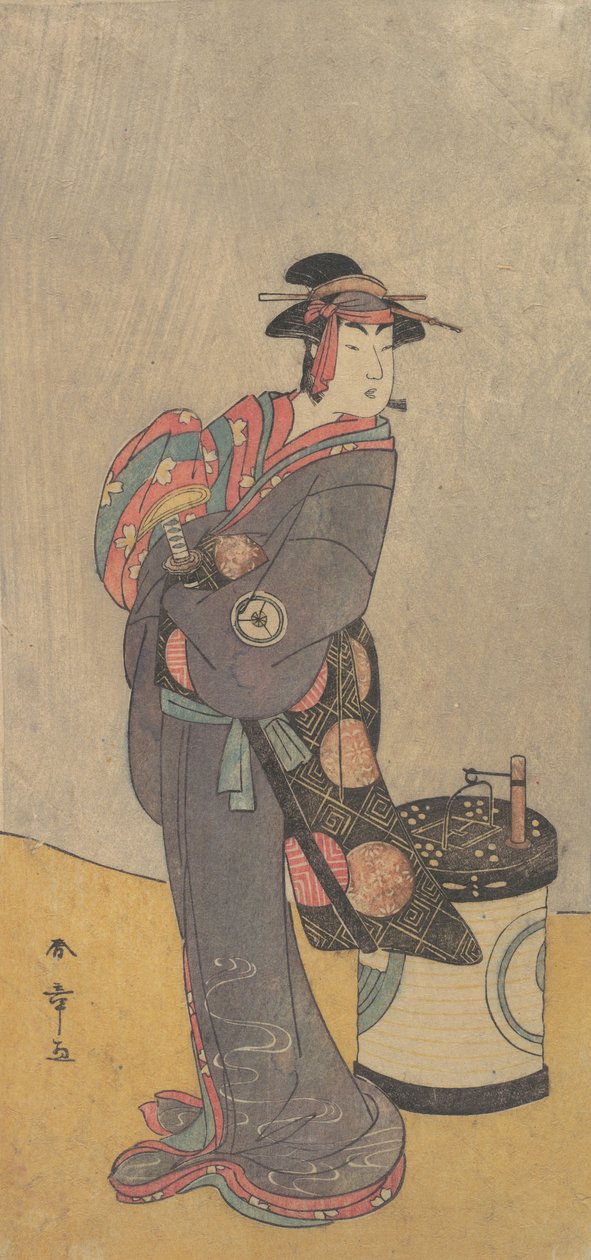 第四位岩井半四郎作为Onnadate女人Kyokaku，约1787-90。 作者 春庄