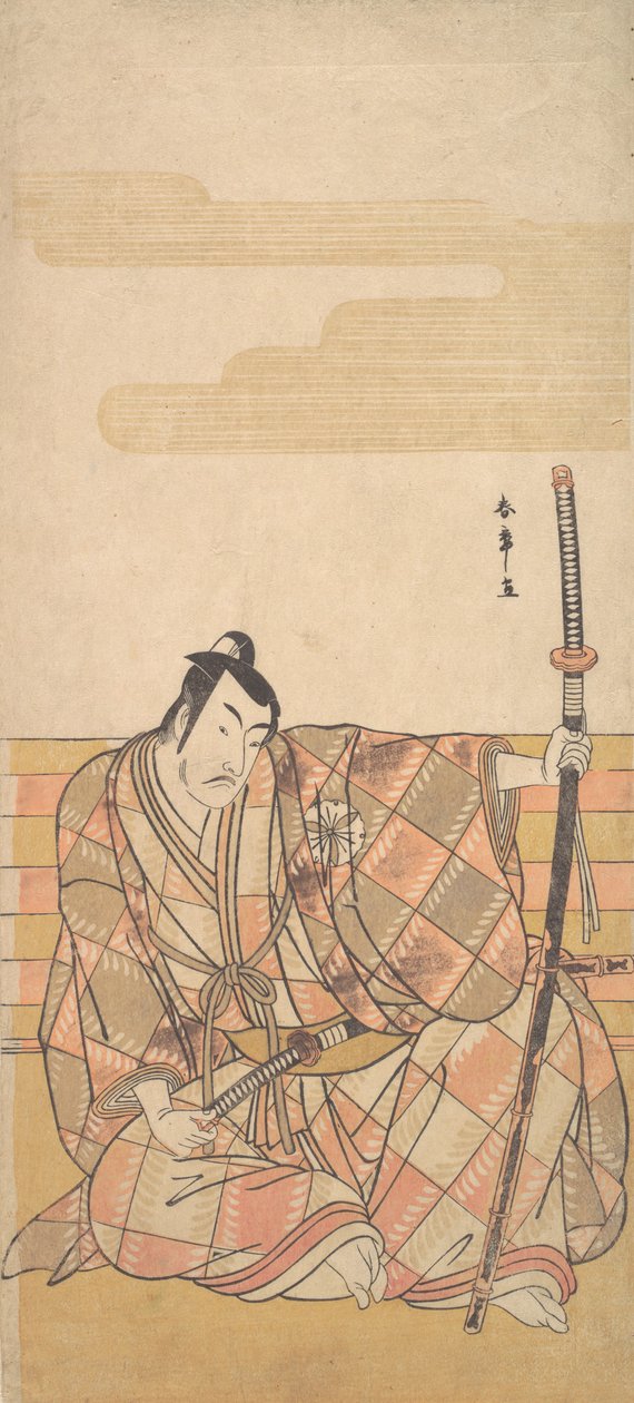 第四代松本小四郎作为武士，约1782年。 作者 春庄