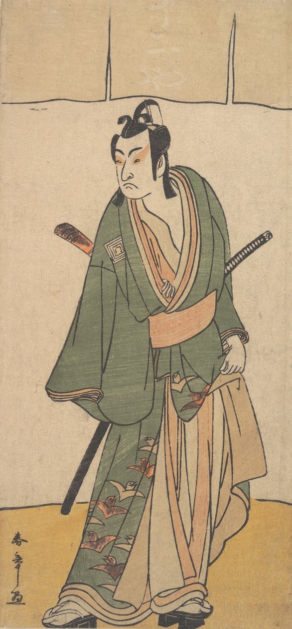 1785年2月，第二任市川门之助在扮演曾国藩的苏克纳里。 作者 春庄