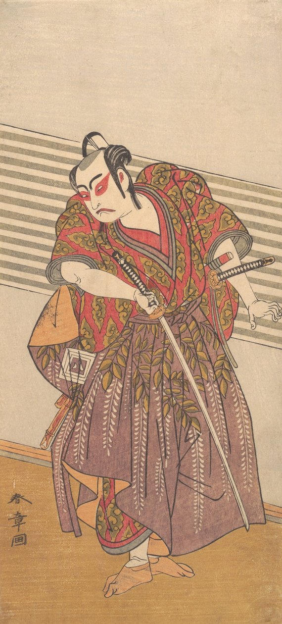 作为武士的第二代市川耀三，可能是1773年。 作者 春庄