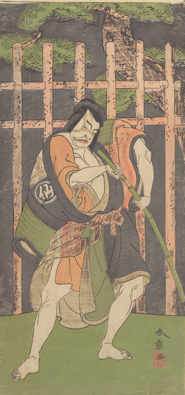 第二位中村须贺五郎作为一个逃犯，约1771年。 作者 春庄