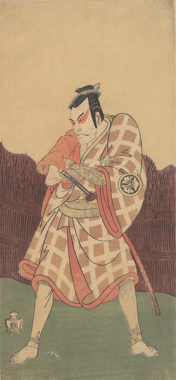 1768年夏天，第三代松本小四郎在菅原扮演松丸的角色。 作者 春庄