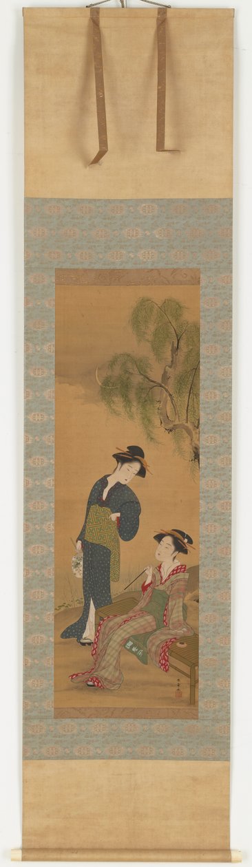 柳树下的两个女人，1726-1792。 作者 春庄