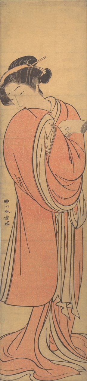 红衣女子，18世纪末。 作者 春庄