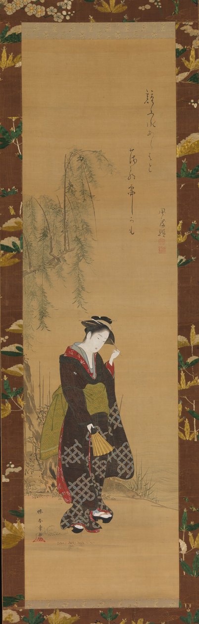 柳树下的女人，18世纪。 作者 春庄