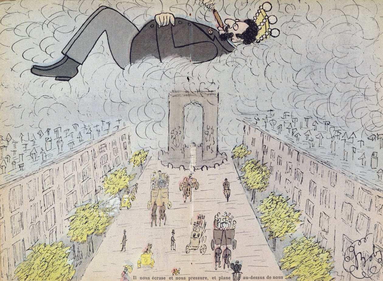 1896年艺术家的“奥赫，统治者”中的反犹太主义漫画 作者 Sibylle Gabrielle de Riqueti de Mirabeau