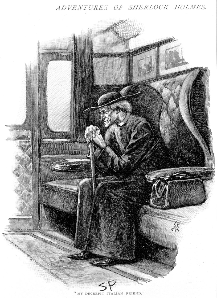 《最后的问题历险记》中的场景，作者亚瑟·柯南·道尔（Arthur Conan Doyle），1893年 作者 悉尼佩吉特