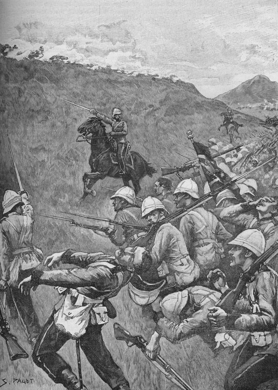 1902年，男人们在冰雹中挣扎 作者 悉尼佩吉特