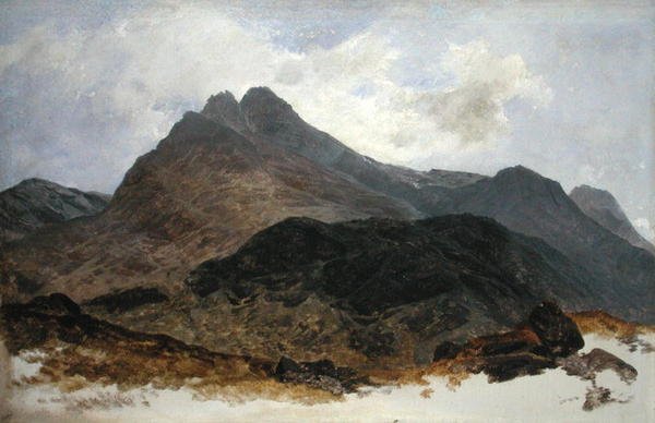山地研究（板面油画） 作者 西德尼·理查德（Percy 的圈子）