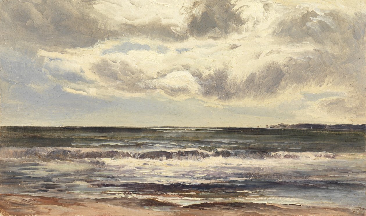 Grange-over-Sands，1874年（纸上油） 作者 悉尼·理查德·珀西