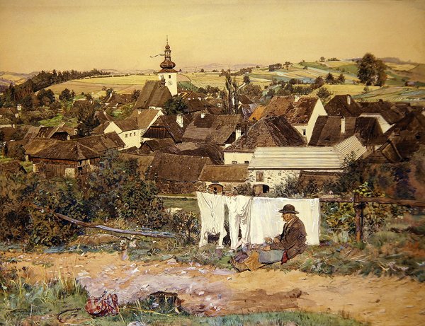 上奥地利村(Oberosterreichisches Dorf) 作者 西多妮·斯普林格