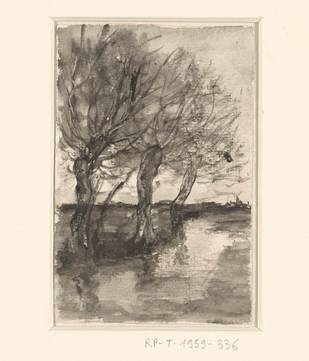 沟渠边的树木 作者 Sientje Mesdag van Houten
