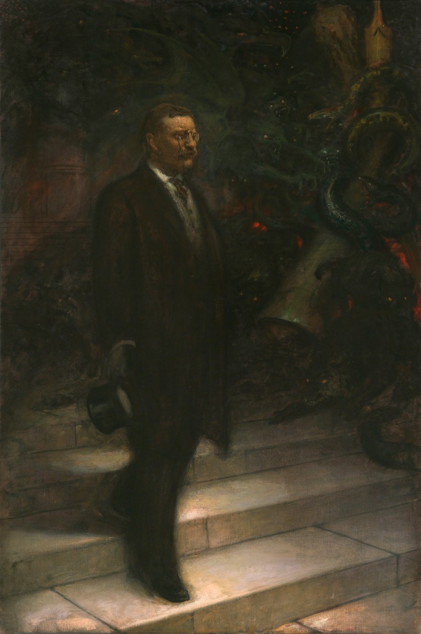 西奥多-罗斯福，约1908-1910。 作者 西吉斯蒙德·德·伊万诺夫斯基