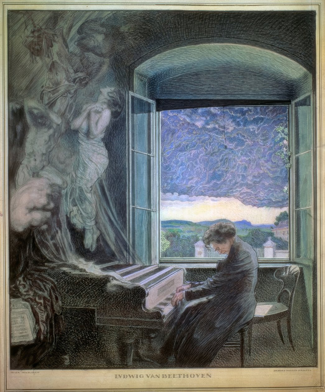 Allegorie Beethovens als musikalisches Genie 作者 西格蒙德·沃尔特·汉佩尔