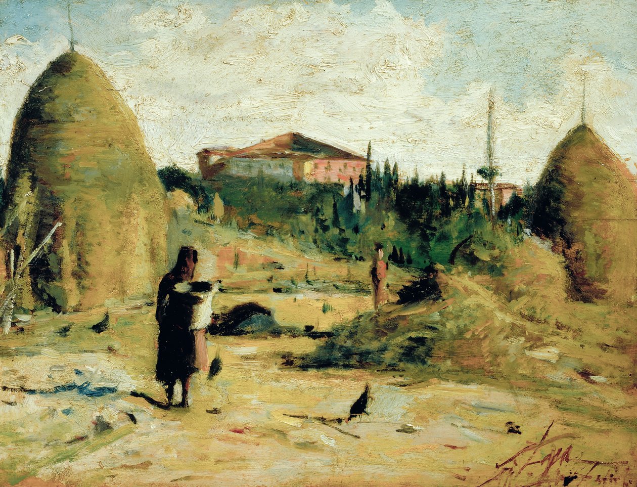 Villa Bandini al Gabbro，约 1889-90 年（木板油画） 作者 西尔维斯特雷·莱加