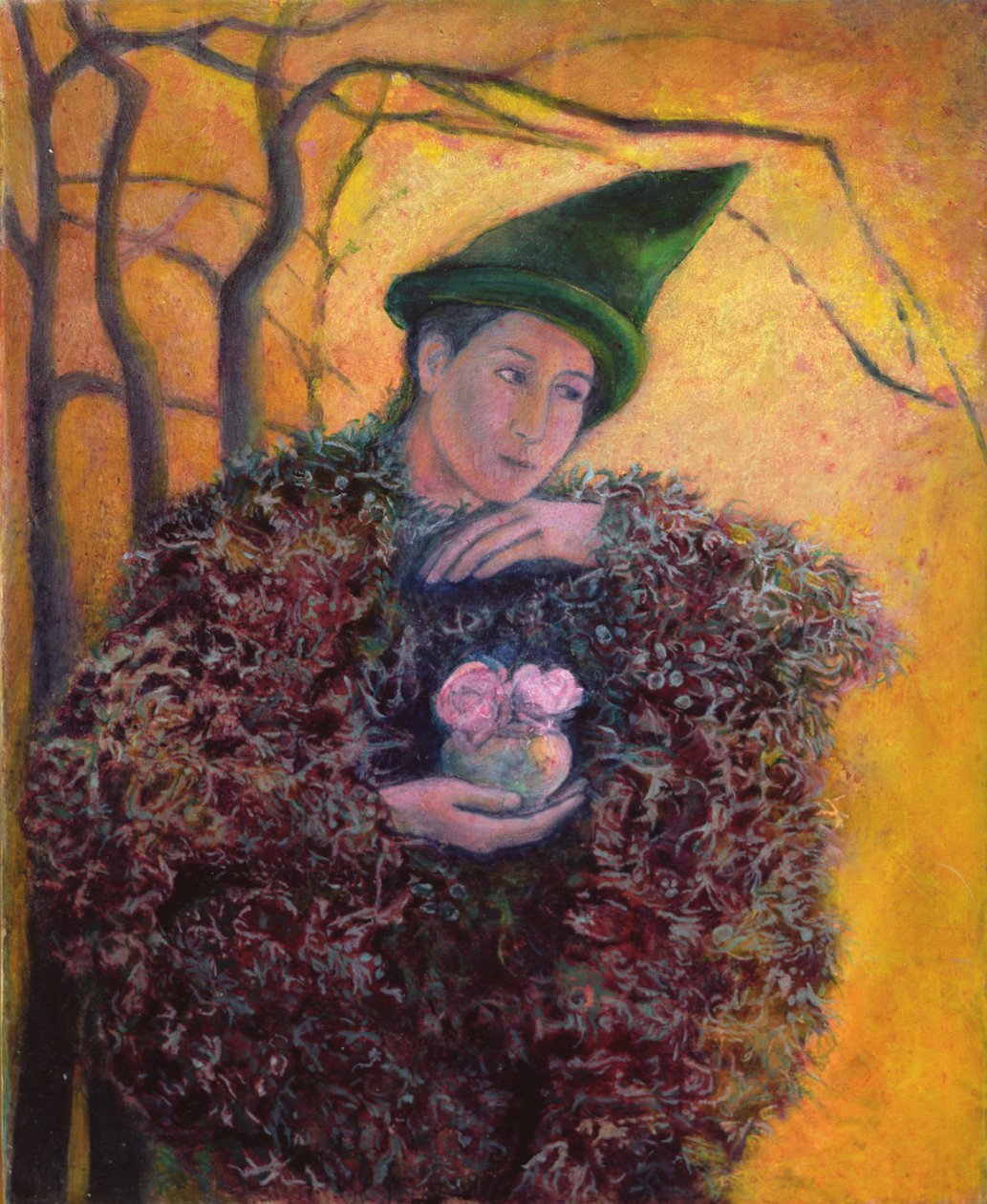 玫瑰守护者，2003年（石油石膏面板） 作者 西尔维亚·帕斯托（Silvia Pastore）