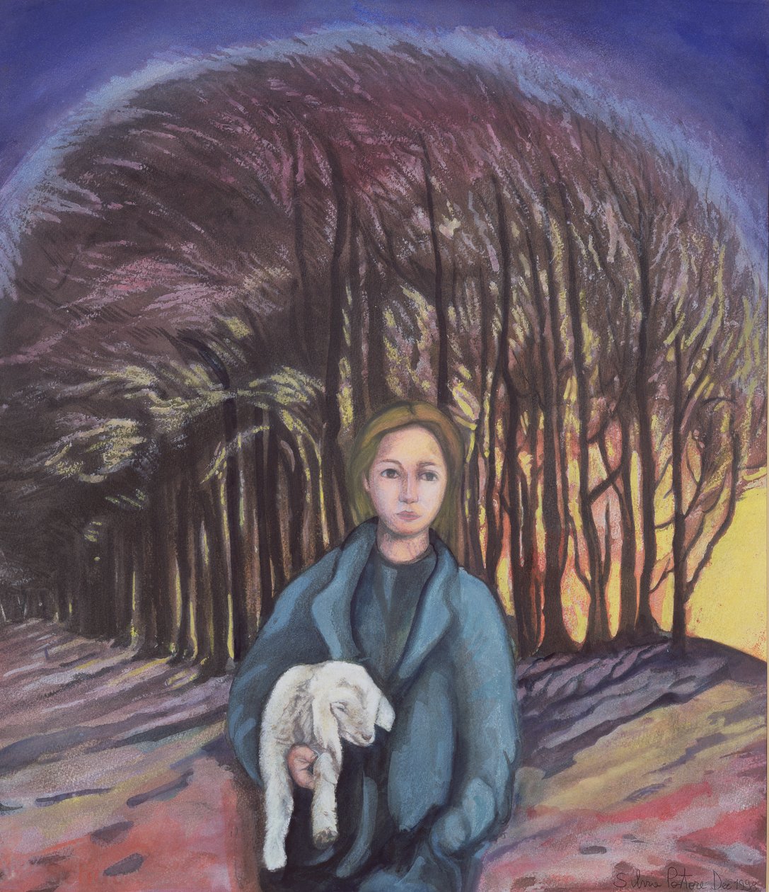 The Lamb，1999（wc on paper） 作者 西尔维亚·帕斯托（Silvia Pastore）