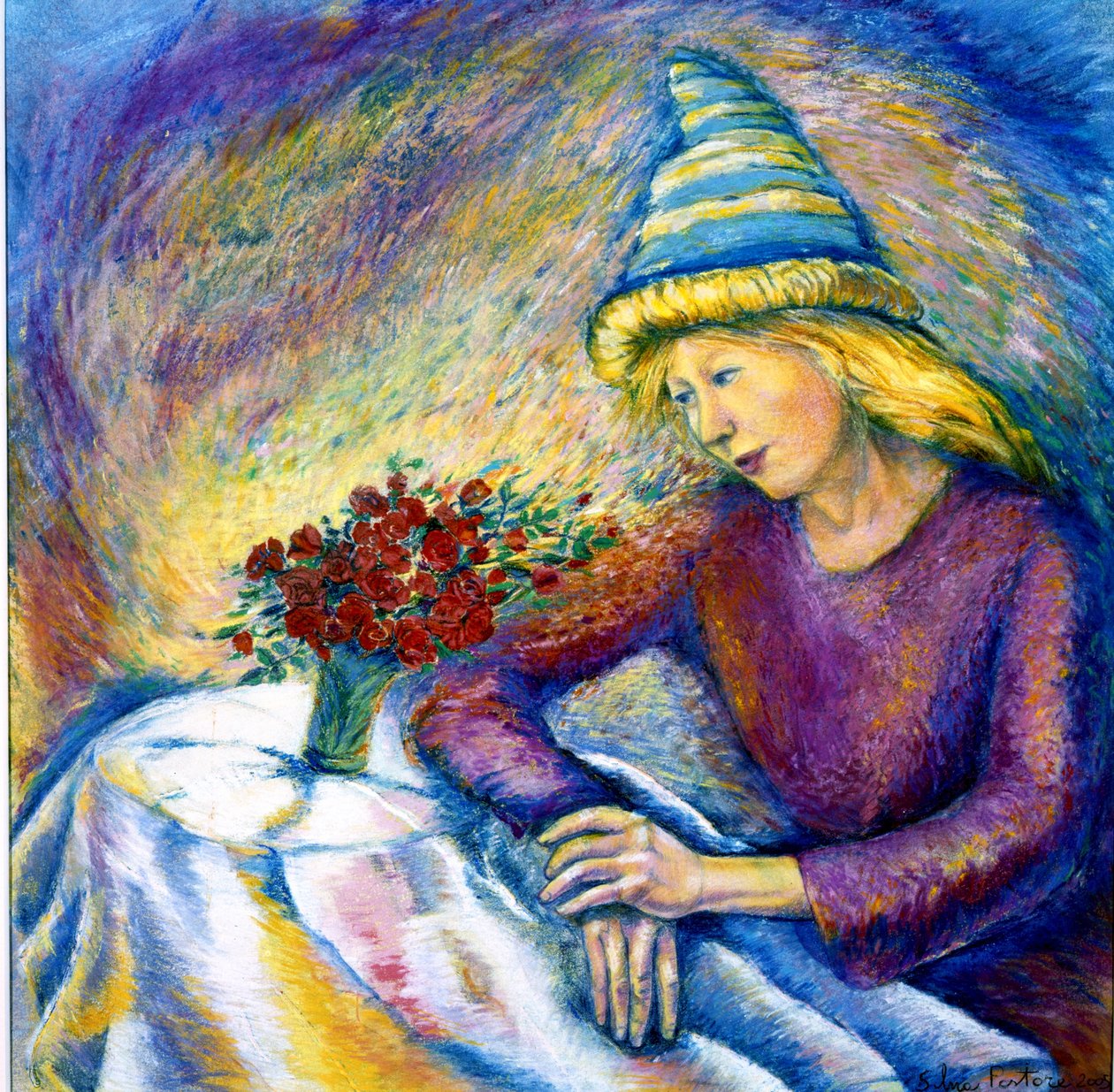 对话》，2005年（粉画） 作者 西尔维亚·帕斯托（Silvia Pastore）