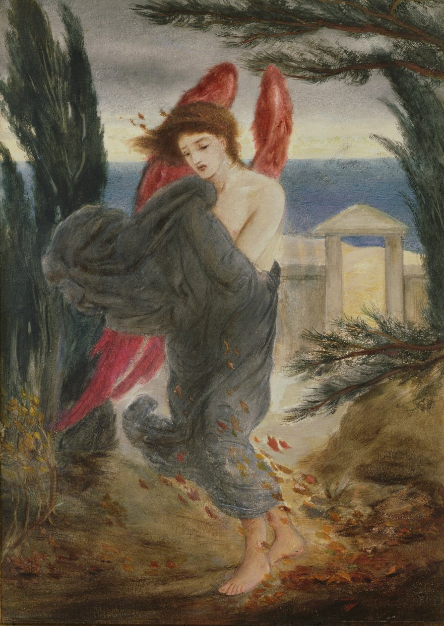 爱在秋天，1860年（纸上的水粉画在画布上） 作者 西蒙·所罗门