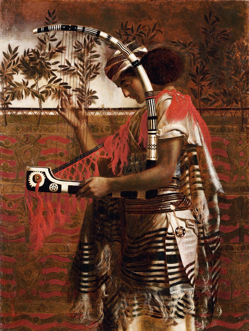 住棚节期间在圣殿礼拜中工作的年轻音乐家，后称Hosanna，1862年 作者 西蒙·所罗门