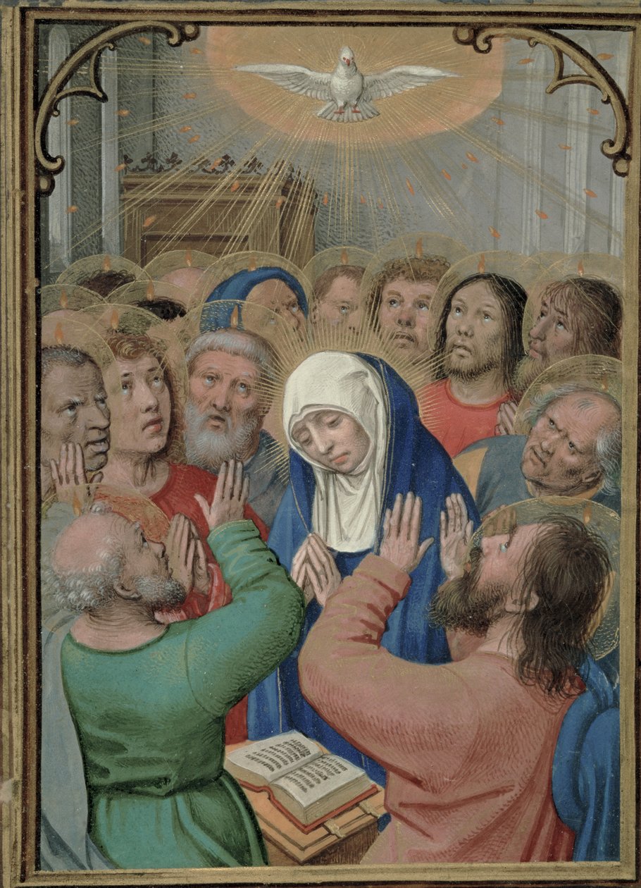 1.99 fol.42v Pentecost，c.1530 作者 西蒙·贝宁