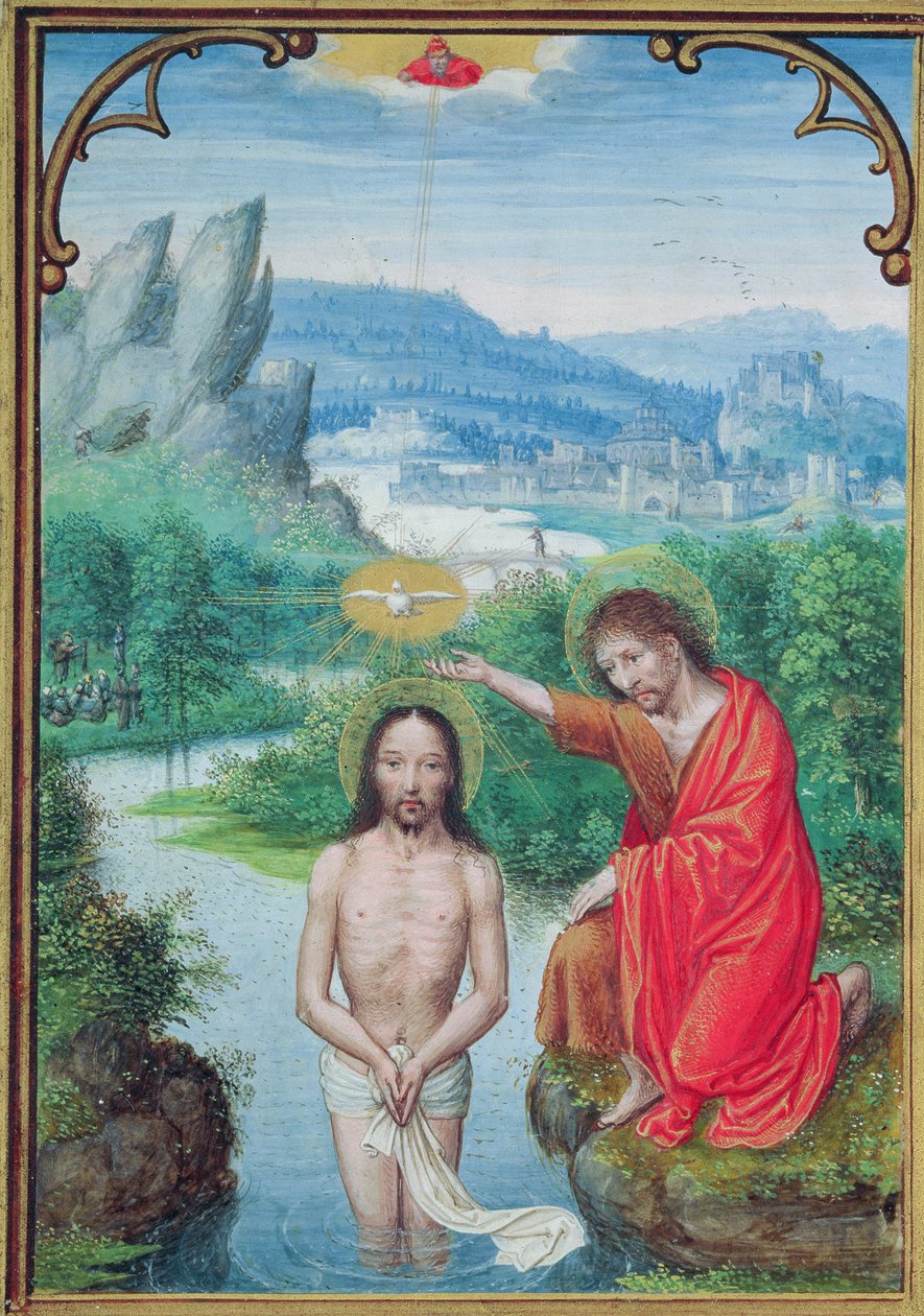 W.99 fol.24v基督的洗礼 作者 西蒙·贝宁