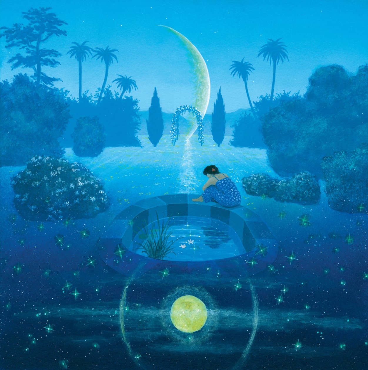 梦幻花园（画布上的丙烯酸） 作者 西蒙·库克（Simon Cook）