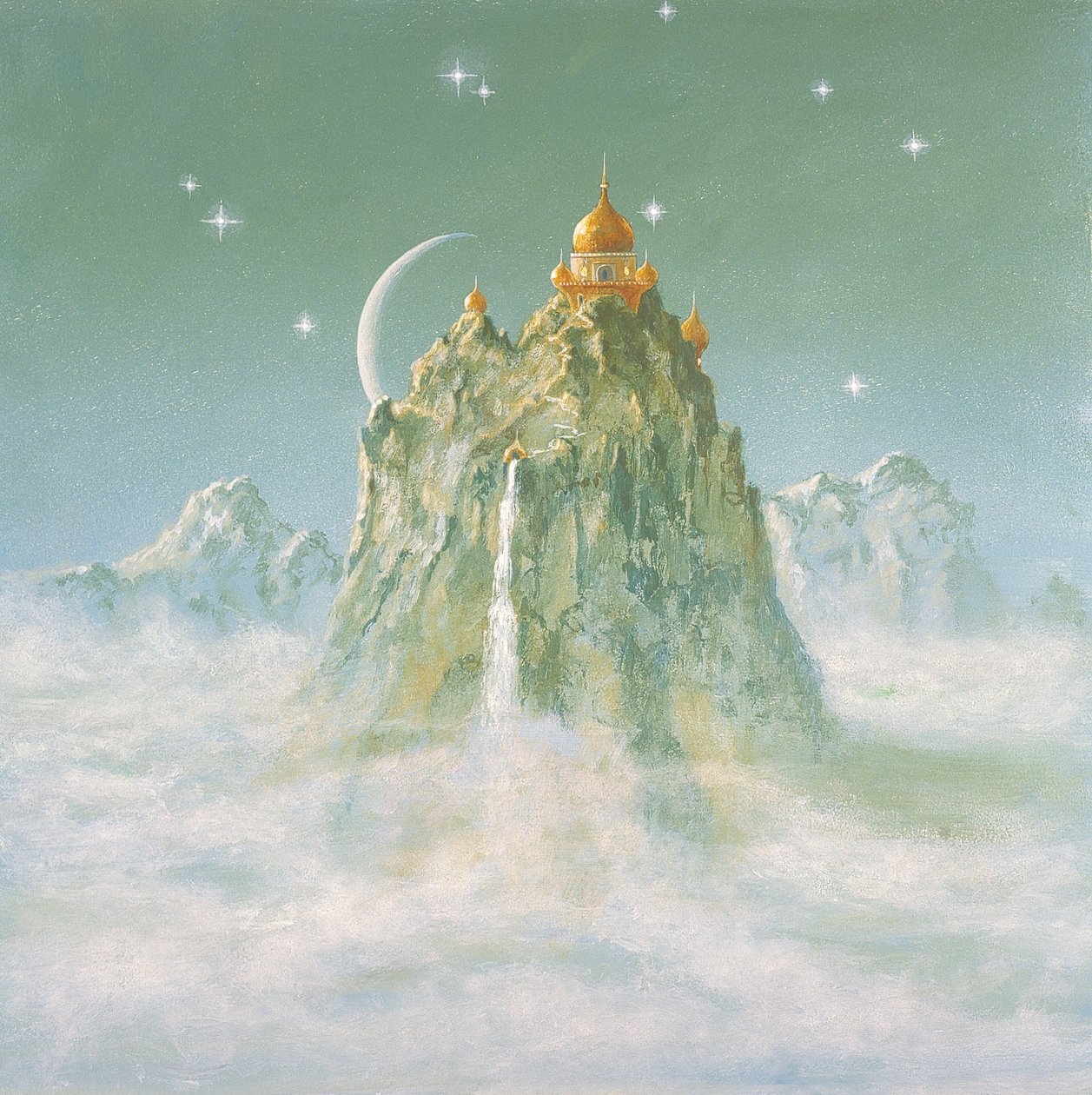 山中寺（画布上的丙烯酸） 作者 西蒙·库克（Simon Cook）
