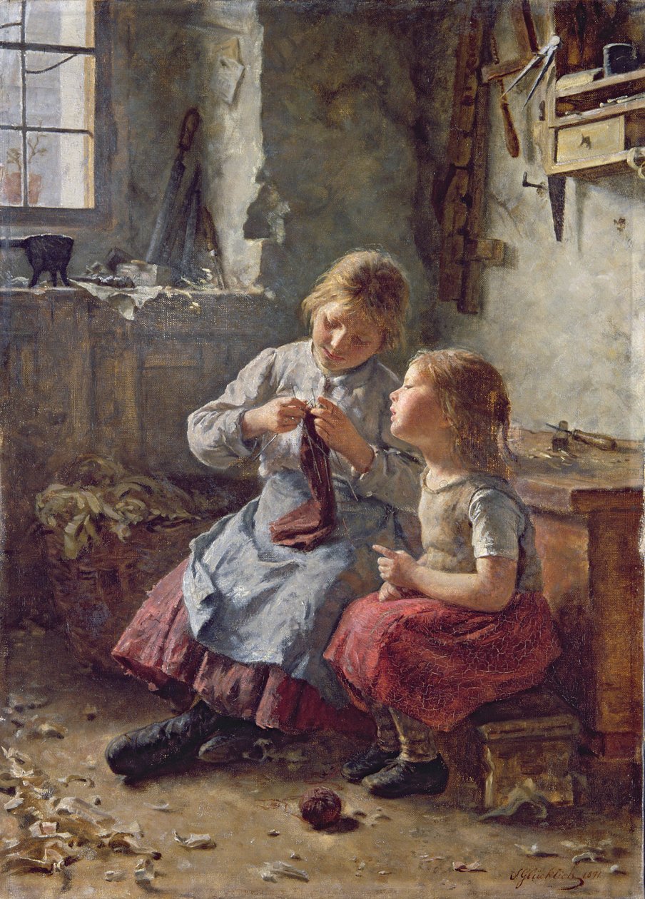 针织，1891年 作者 