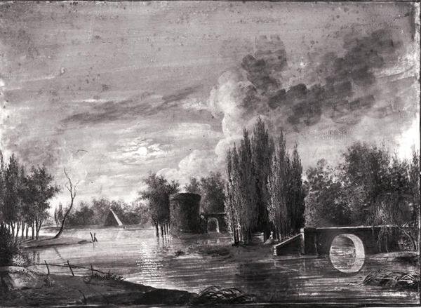 Ermenonville纪念品（水粉画） 作者 西蒙·马图林·兰塔拉