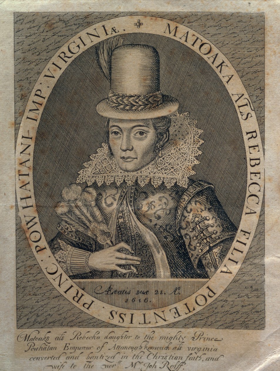 Pocahontas（1595-1617）1616 作者 西蒙·德·帕斯