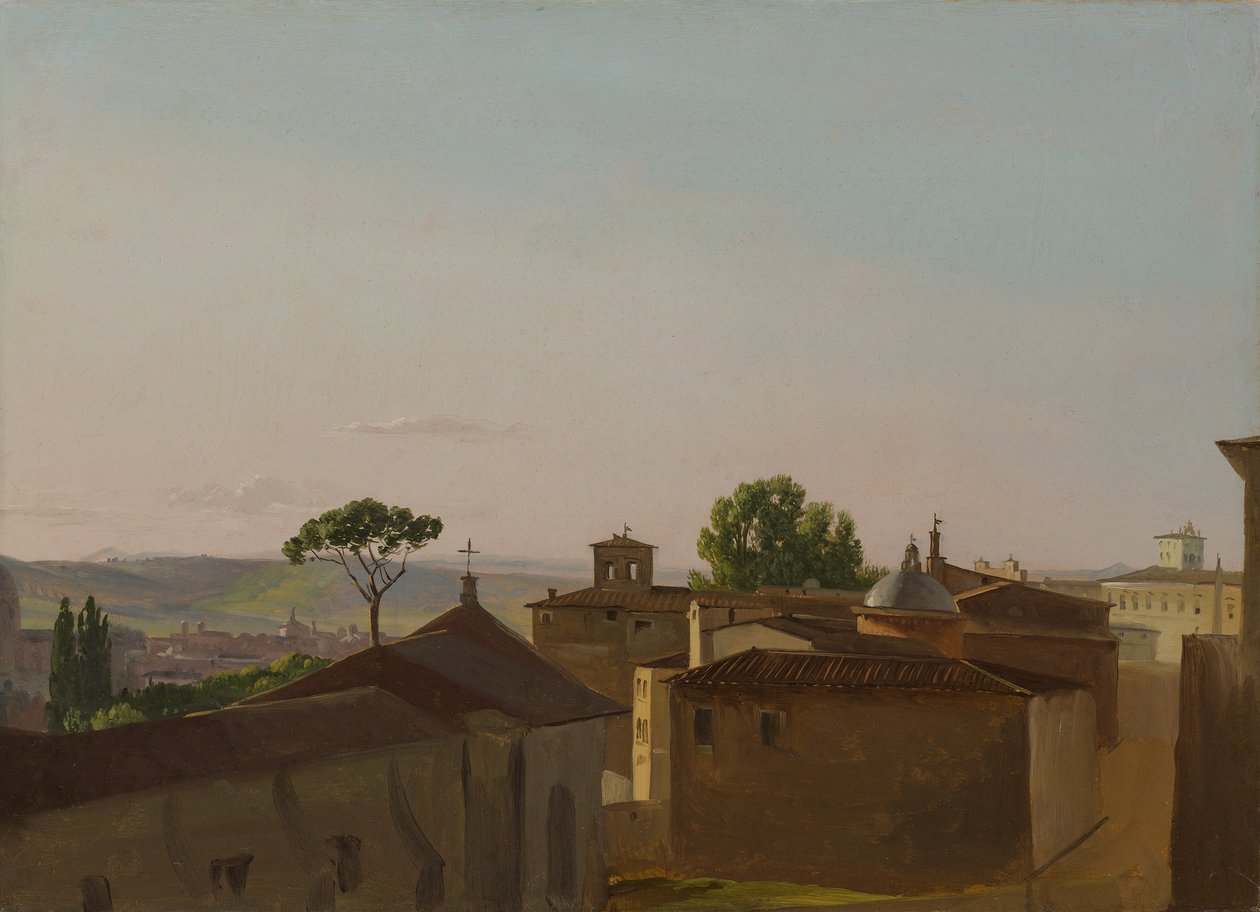 罗马，基里纳尔山上的风景，1800年。 作者 西蒙·亚历山大·克莱门特·丹尼斯