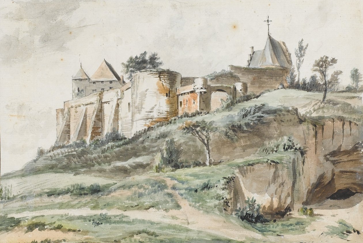 Keizersberg城堡，鲁汶，1782年的视图 作者 西蒙·亚历山大·克莱门特·丹尼斯