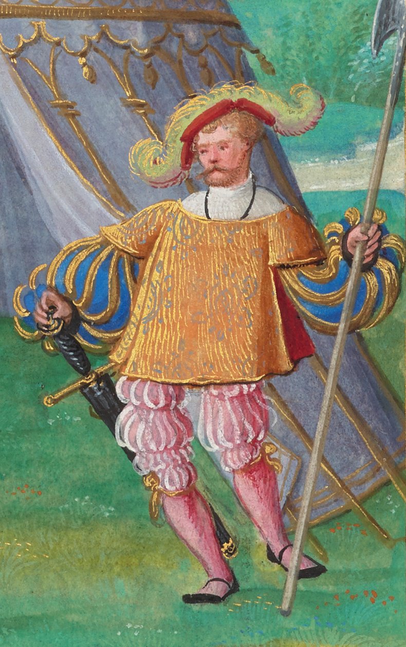 Jacques de Lalaing，电话：1530-40（蛋彩画，金箔和墨水在羊皮纸上） 作者 西蒙·贝宁