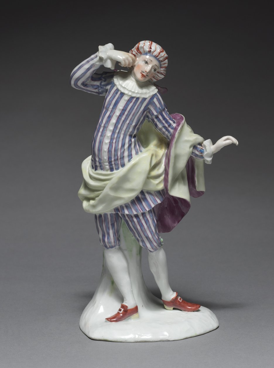 意大利喜剧人物：Mezetin，c.1753（瓷釉彩瓷） 作者 西蒙·菲尔纳