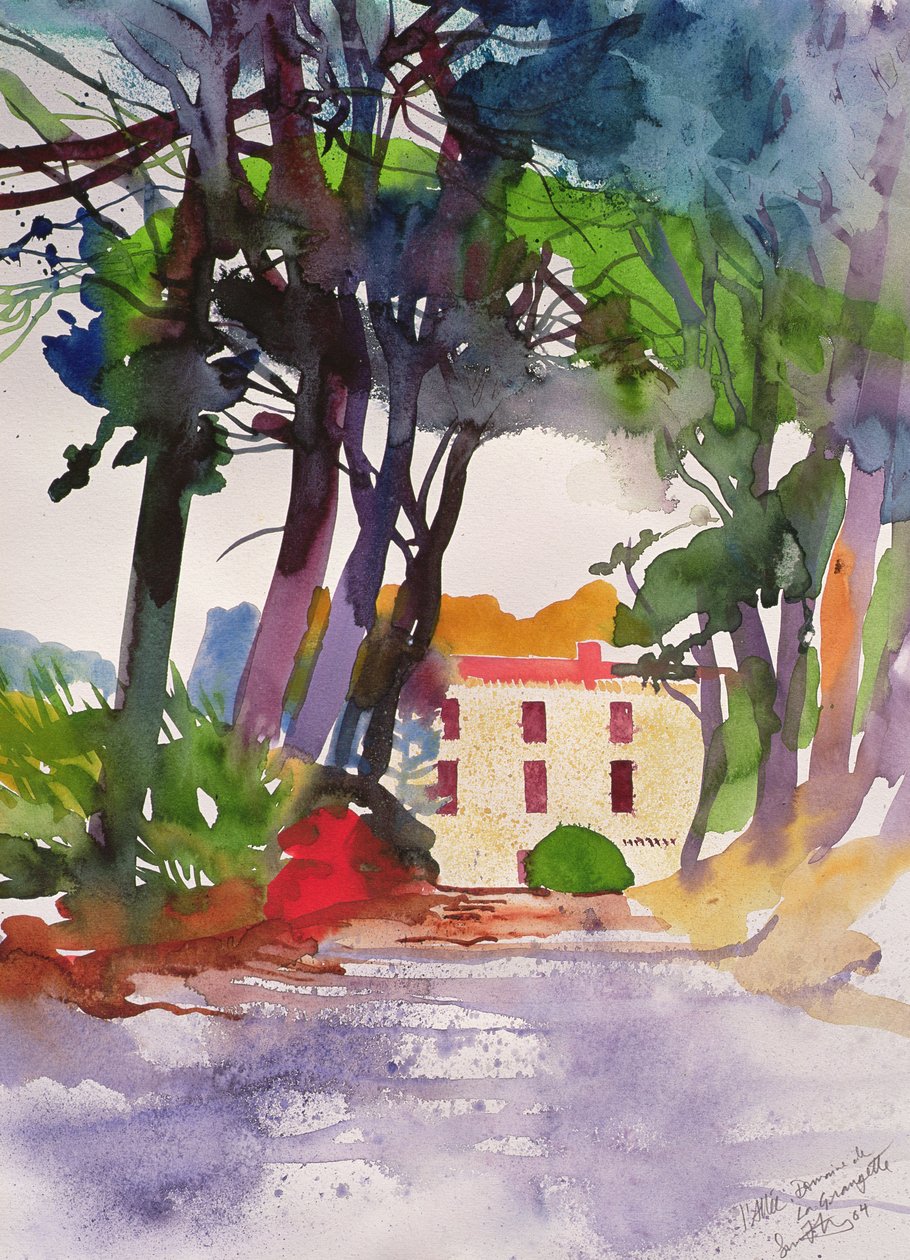 Allee la Grangette, 2004 (waercolour) 作者 西蒙·弗莱彻