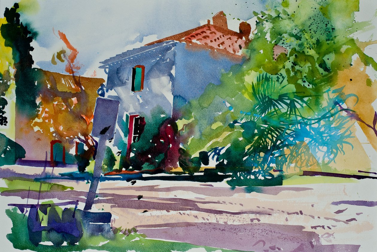Chez Florence，2015 年（水彩画） 作者 西蒙·弗莱彻
