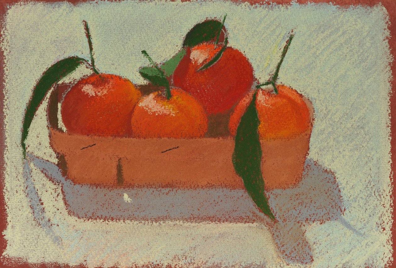 圣诞柑橘，2015（纸上粉彩画） 作者 西蒙·弗莱彻