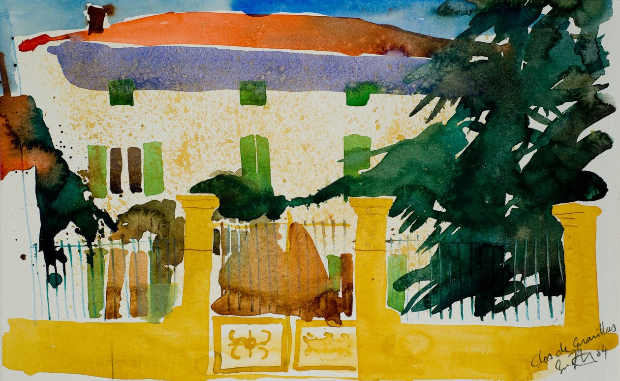 Clos de Gravillas，2004 年（水彩画） 作者 西蒙·弗莱彻