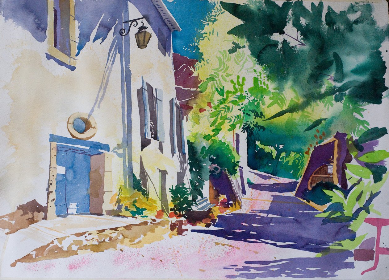 Domaine Ollier Taillefer，2009 年（水彩画） 作者 西蒙·弗莱彻