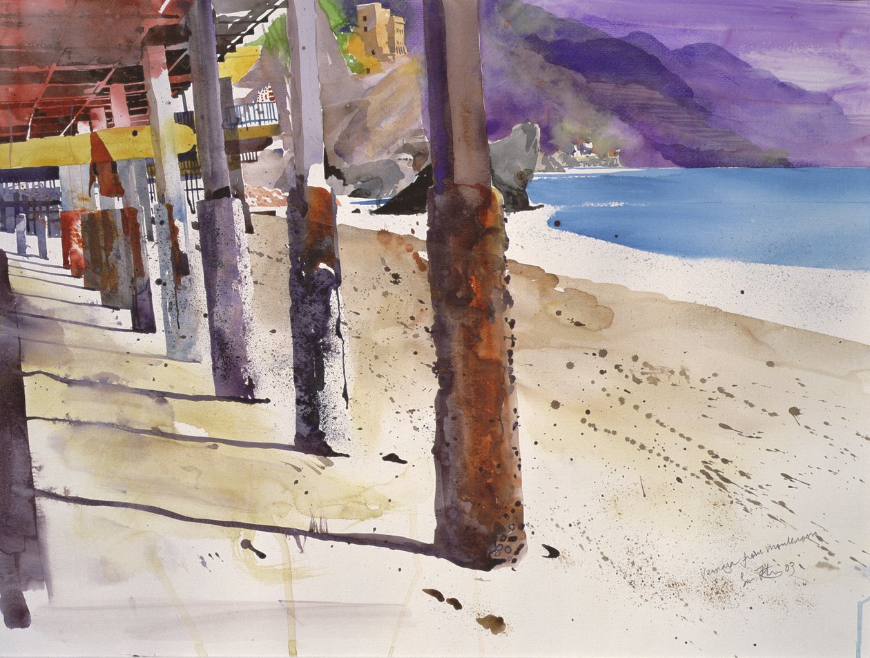 来自意大利蒙塔尔奇诺的费尔纳扎，2003 年（水彩画） 作者 西蒙·弗莱彻
