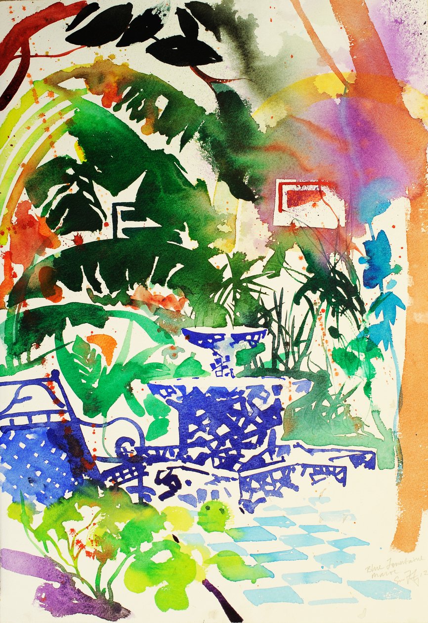 方丹，摩洛哥，2013 年（水彩画） 作者 西蒙·弗莱彻