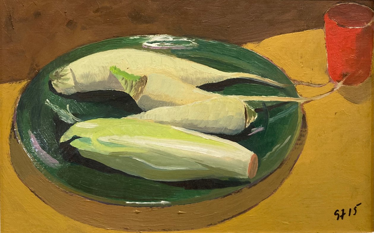 四棵苣荬菜（木板油画） 作者 西蒙·弗莱彻